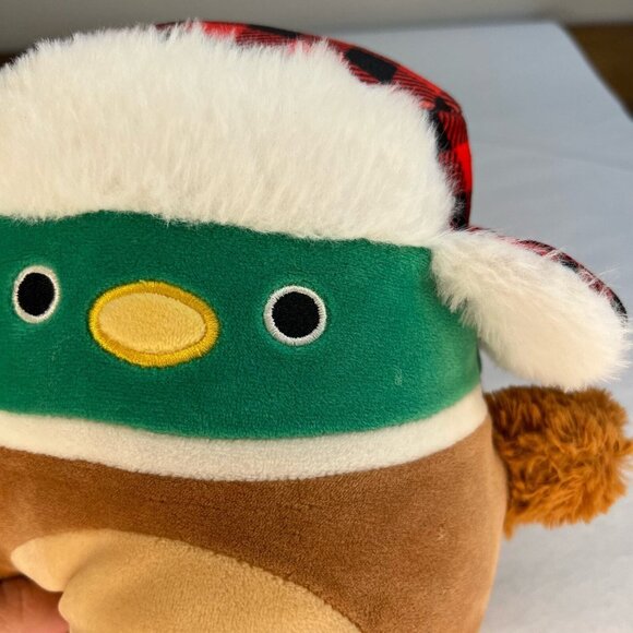 Squishmallow Avery Mallard Duck Winter Trapper Hat Christmas Plush - Picture 3 of 11